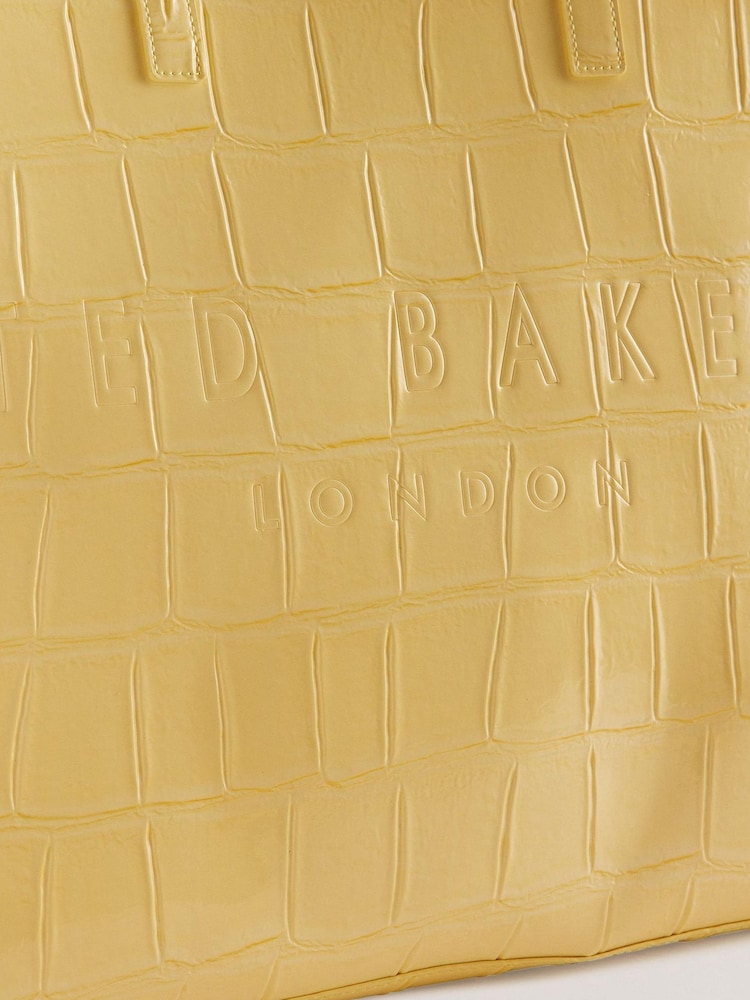 Ted Baker Yellow Allicon Croc Effect Detail Ew Icon Bag - Image 5 of 5