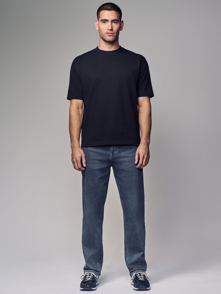 Grey Steel Straight Fit Classic Stretch Jeans - Image 3 of 10