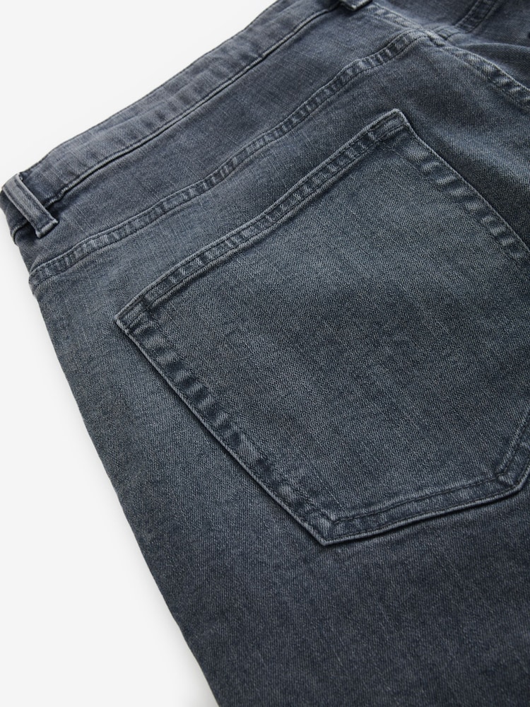 Grey Steel Straight Fit Classic Stretch Jeans - Image 8 of 10