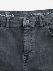 Sivo jeklo - Klasične elastične kavbojke Straight Fit - Slika 9 iz 10