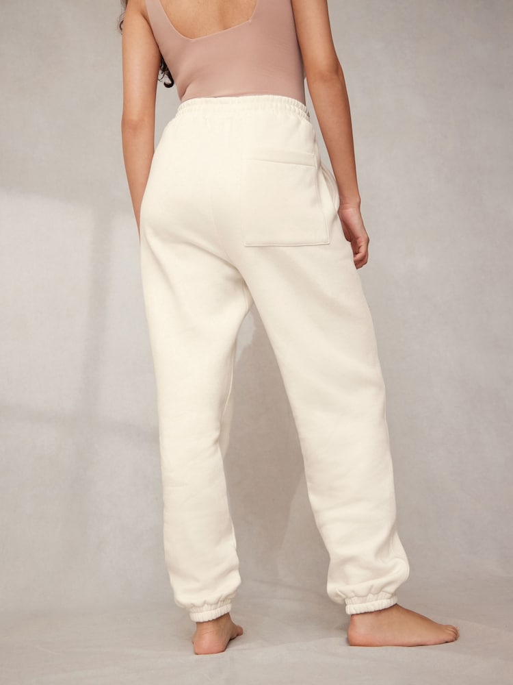 self. Ecru Cuffed Joggers - Image 3 of 6