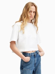 AllSaints White 100% Cotton Lottie T-Shirt - Image 1 of 7