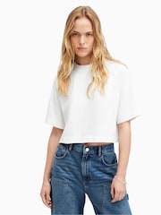 AllSaints White 100% Cotton Lottie T-Shirt - Image 2 of 7