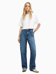 AllSaints White 100% Cotton Lottie T-Shirt - Image 5 of 7