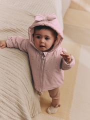 Mauve/Purple Baby Hooded Puffer Coat (0mths-2yrs) - Image 1 of 11