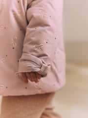 Mauve/Purple Baby Hooded Puffer Coat (0mths-2yrs) - Image 4 of 11