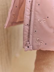 Mauve/Purple Baby Hooded Puffer Coat (0mths-2yrs) - Image 5 of 11