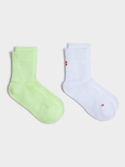 Sweaty Betty Matcha Green Crew Running Socks 2 Pack - Image 1 of 2