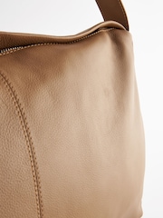Camel Brown Leather Ring Shoulder Bag - Image 10 of 10