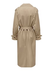 ONLY Brown Tie Waist Trench Coat - Image 5 of 5