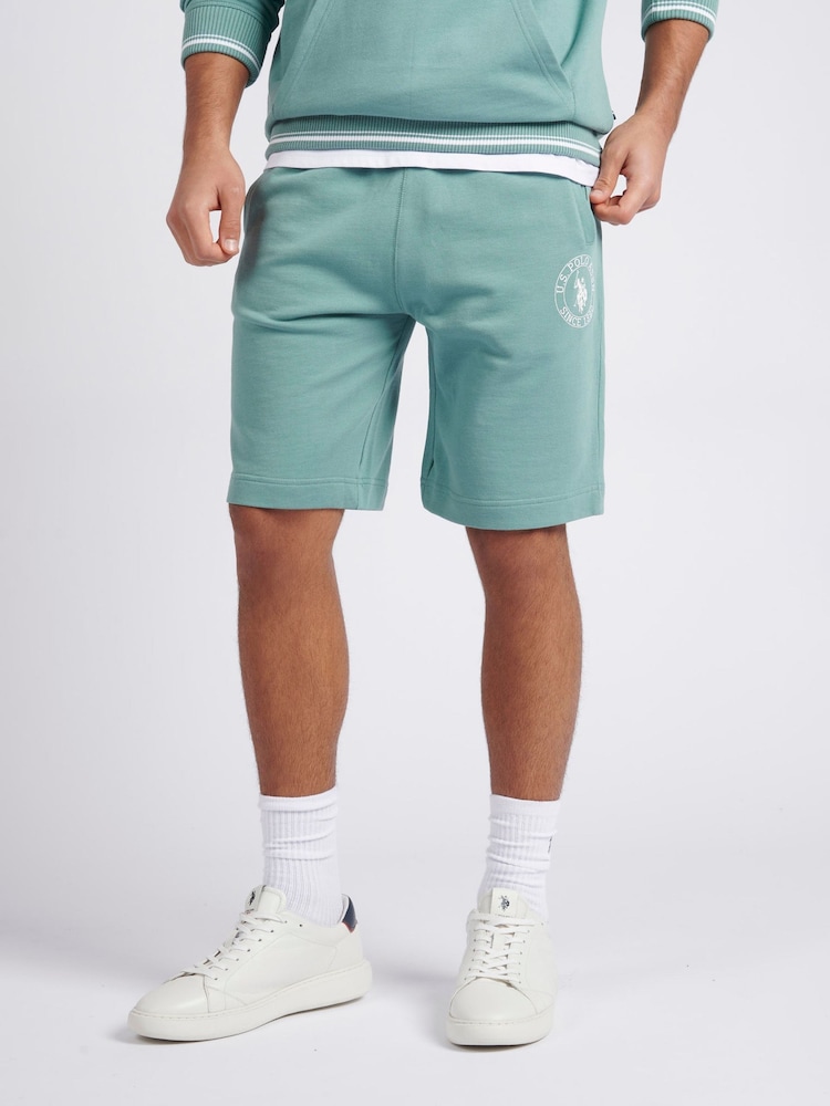 U.S. Polo Assn. Blue Mens Classic Fit 100% Cotton Tipped Shorts - Image 1 of 8