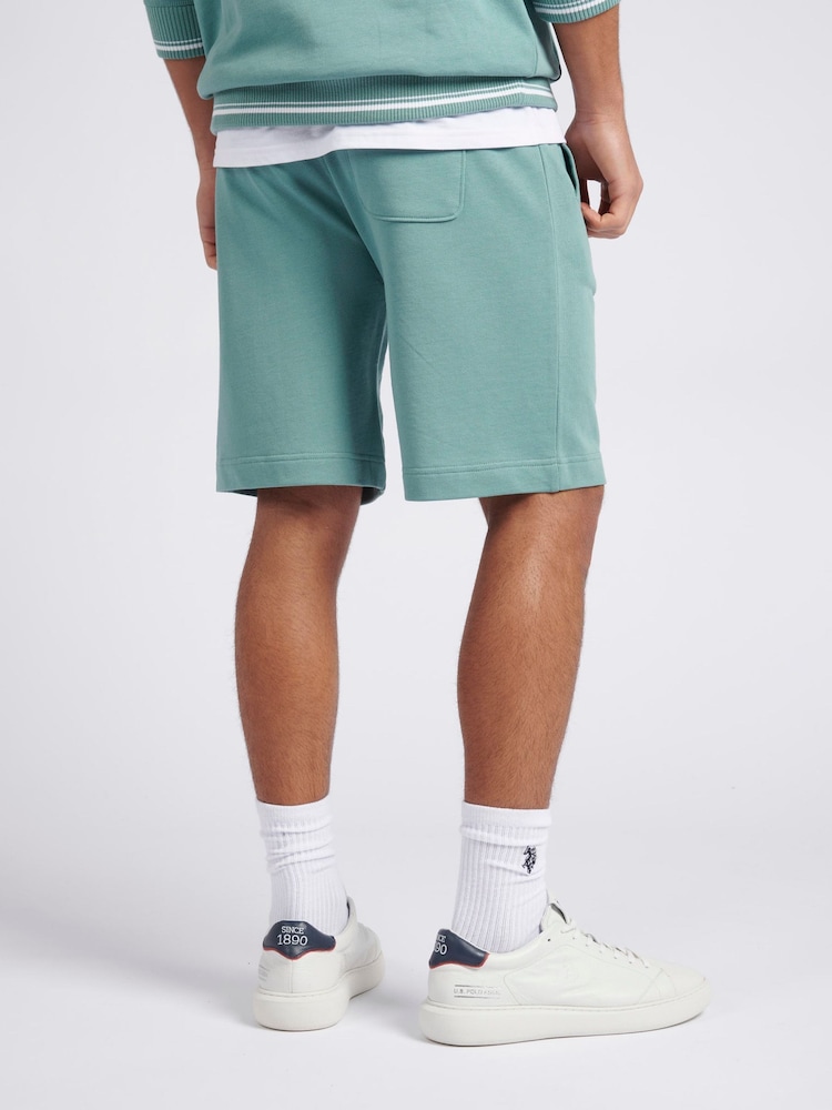 U.S. Polo Assn. Blue Mens Classic Fit 100% Cotton Tipped Shorts - Image 2 of 8