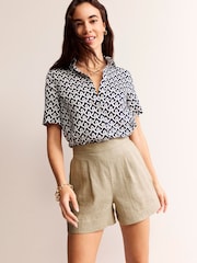 Boden Natural Hampstead 100% Linen Shorts - Image 1 of 5