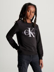 Calvin Klein Black 100% Cotton Monogram T-Shirt - Image 1 of 7