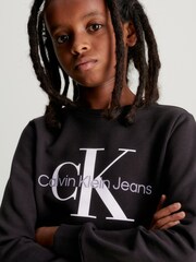 Calvin Klein Black 100% Cotton Monogram T-Shirt - Image 3 of 7