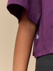 Reebok Girls Oversized Cropped 100% Cotton Graphic T-Shirt - Image 5 of 8