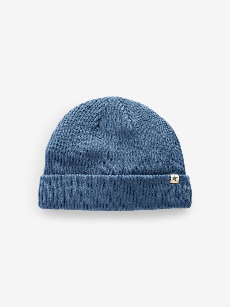 Navy Blue Knitted Baby Beanie Hat (0mths-2yrs) - Image 1 of 9