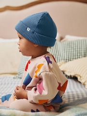 Navy Blue Knitted Baby Beanie Hat (0mths-2yrs) - Image 6 of 9