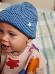 Navy Blue Knitted Baby Beanie Hat (0mths-2yrs) - Image 7 of 9