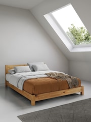 Get Laid Beds Honey Natural Low Tokyo Solid Wood Bed - Image 1 of 2