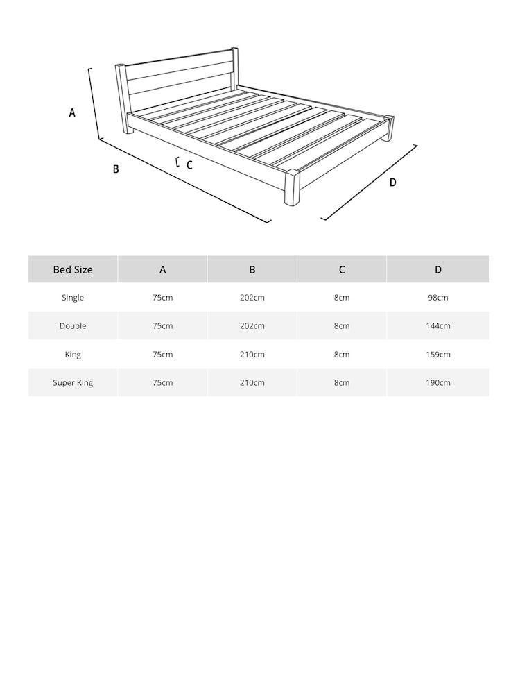 Get Laid Beds Honey Natural Low Tokyo Solid Wood Bed - Image 2 of 2