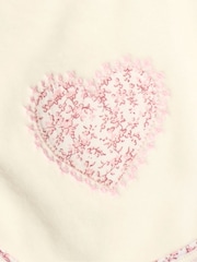 JoJo Maman Bébé Cream Love Heart Bib - Image 3 of 3
