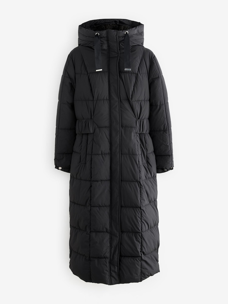 Sort - Longline Waisted Vandafvisende Med hætte Polstrede frakker - Image 6 of 8