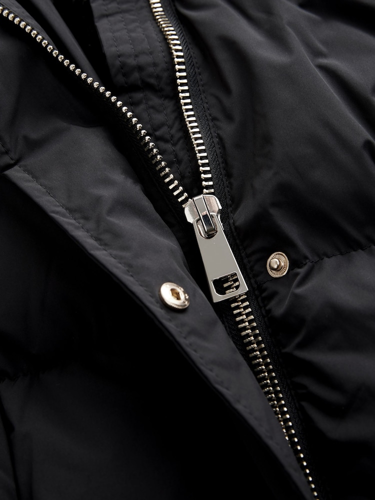 Sort - Longline Waisted Vandafvisende Med hætte Polstrede frakker - Image 7 of 8