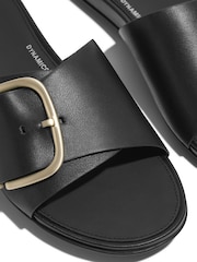 FitFlop Gracie Maxi Bucle Leather Black Slides - Image 4 of 4