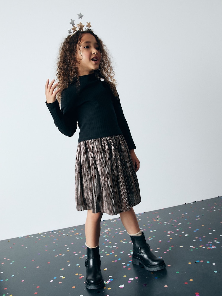 Gold Metallic Skirt (3-16yrs) - Image 1 of 2