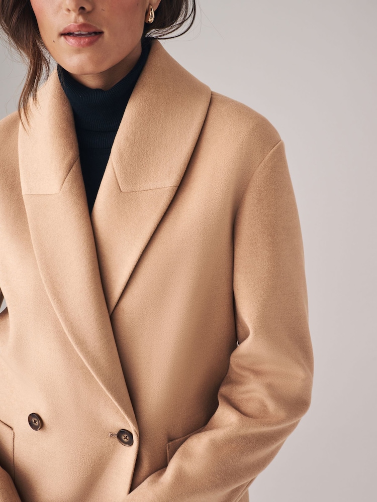 Short Flared Blazer Buy The Set Camel Double Breasted Short