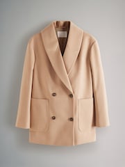 The Set Camel Double Breasted Short Blazer Coat - Image 5 of 7