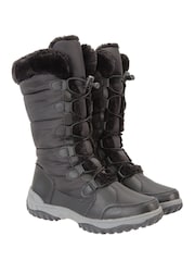 Botas de senderismo de mujer para la nieve con caña alta y diseño de copos de nieve de Mountain Warehouse - Imagen 1 de 5