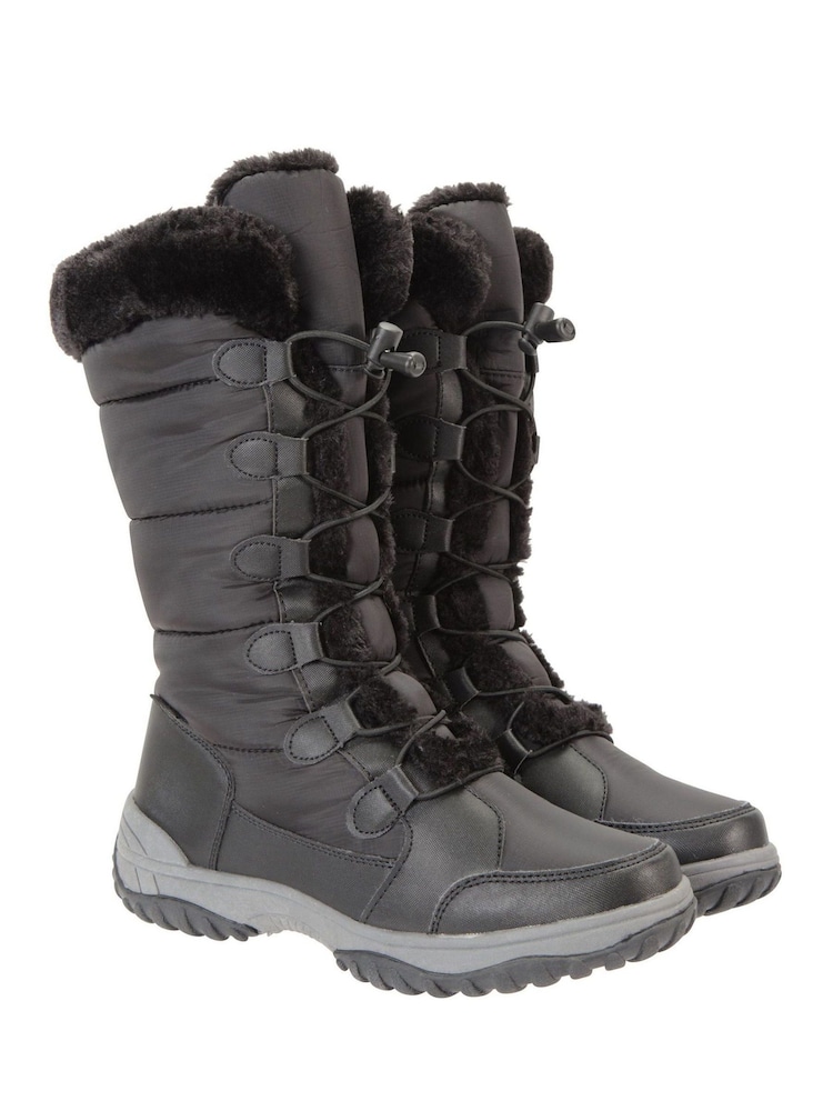 Botas de senderismo de mujer para la nieve con caña alta y diseño de copos de nieve de Mountain Warehouse - Imagen 1 de 5
