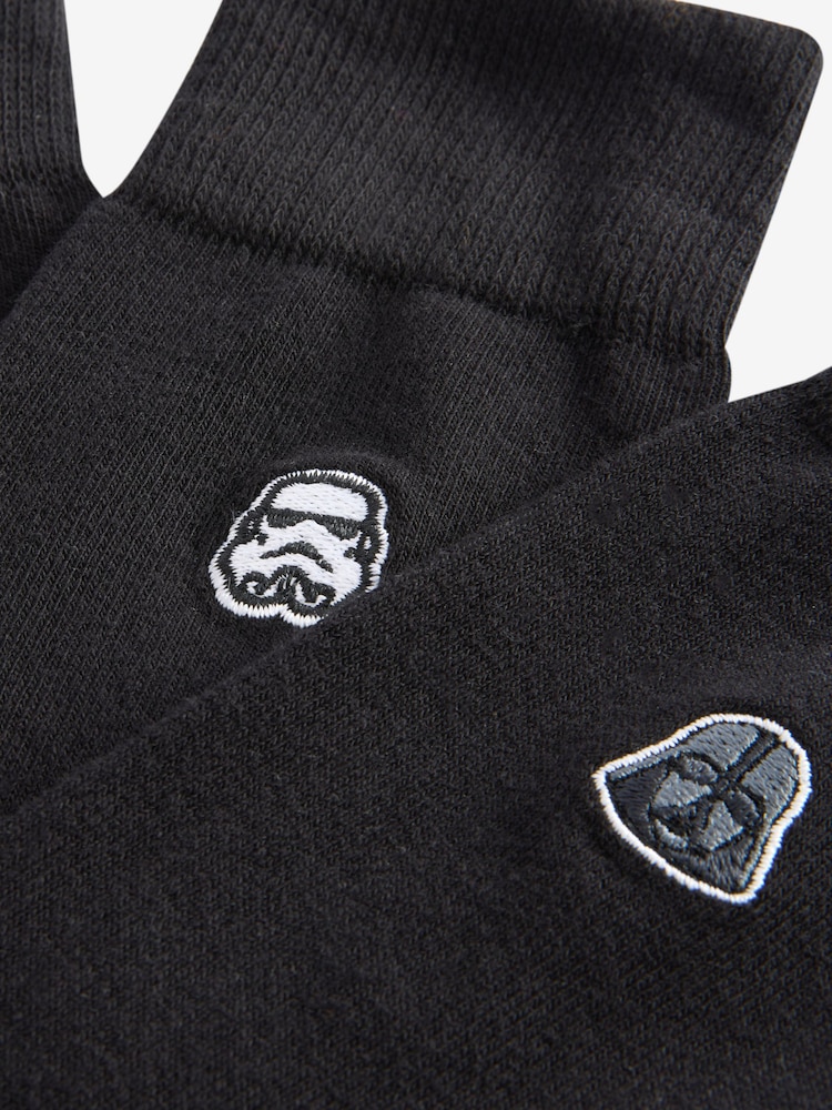 Black Star Wars Embroidered Socks 4 Pack - Image 8 of 8