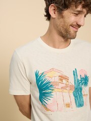 White Stuff White Morocco Graphic 100% Cotton T-Shirt - Image 4 of 7