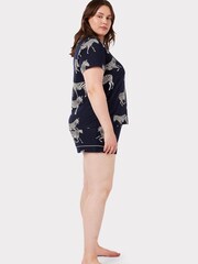 Chelsea Peers Blue Zebra Print Short Pyjama Set - Image 3 of 5