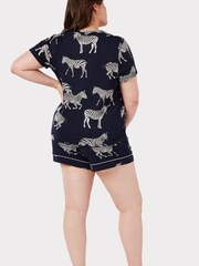 Chelsea Peers Blue Zebra Print Short Pyjama Set - Image 5 of 5