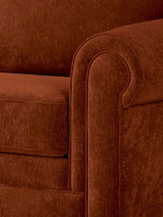 Jay-Be Cosy Chenille Foxy Orange Heritage 2 Seater Sofa Bed - Image 4 of 6
