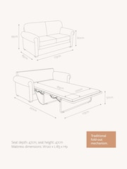 Jay-Be Cosy Chenille Foxy Orange Heritage 2 Seater Sofa Bed - Image 6 of 6