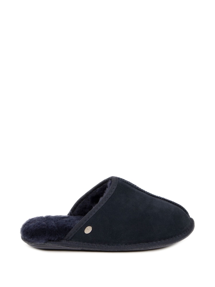 Just Sheepskin Blue Mens Donmar Slippers - Image 2 of 5