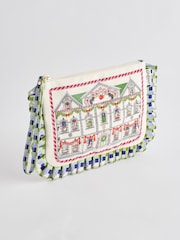 Cath Kidston Christmas Frill Wristlet Pouch - Image 1 of 5