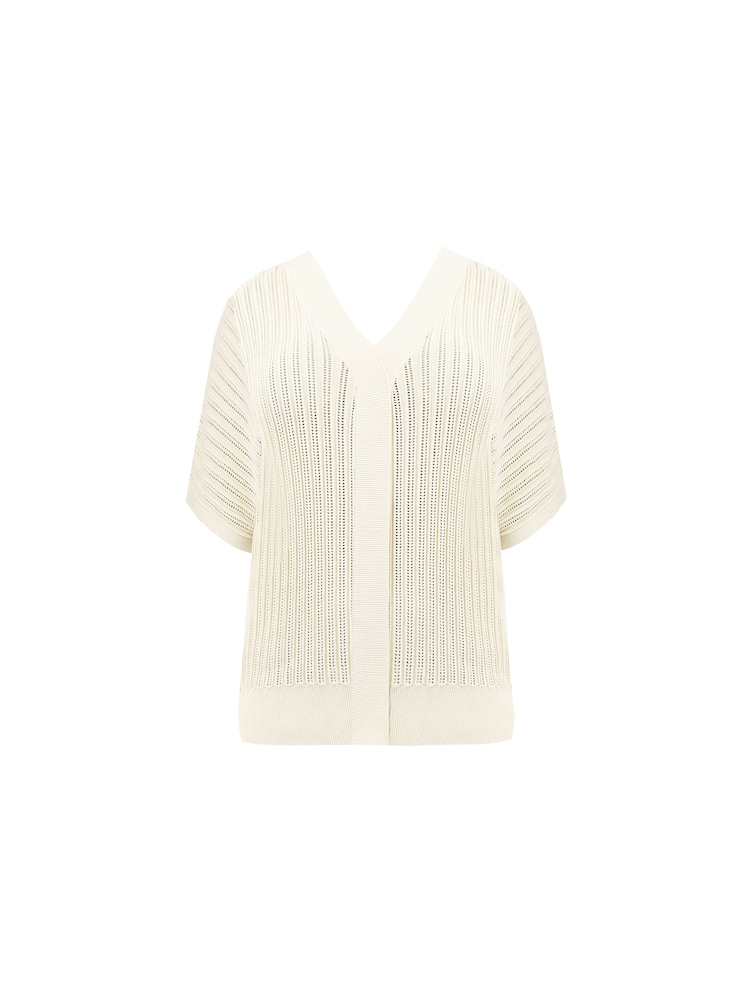 Live Unlimited Natural Curve Open Stitch Knitted Kaftan Jumper - Image 6 of 6