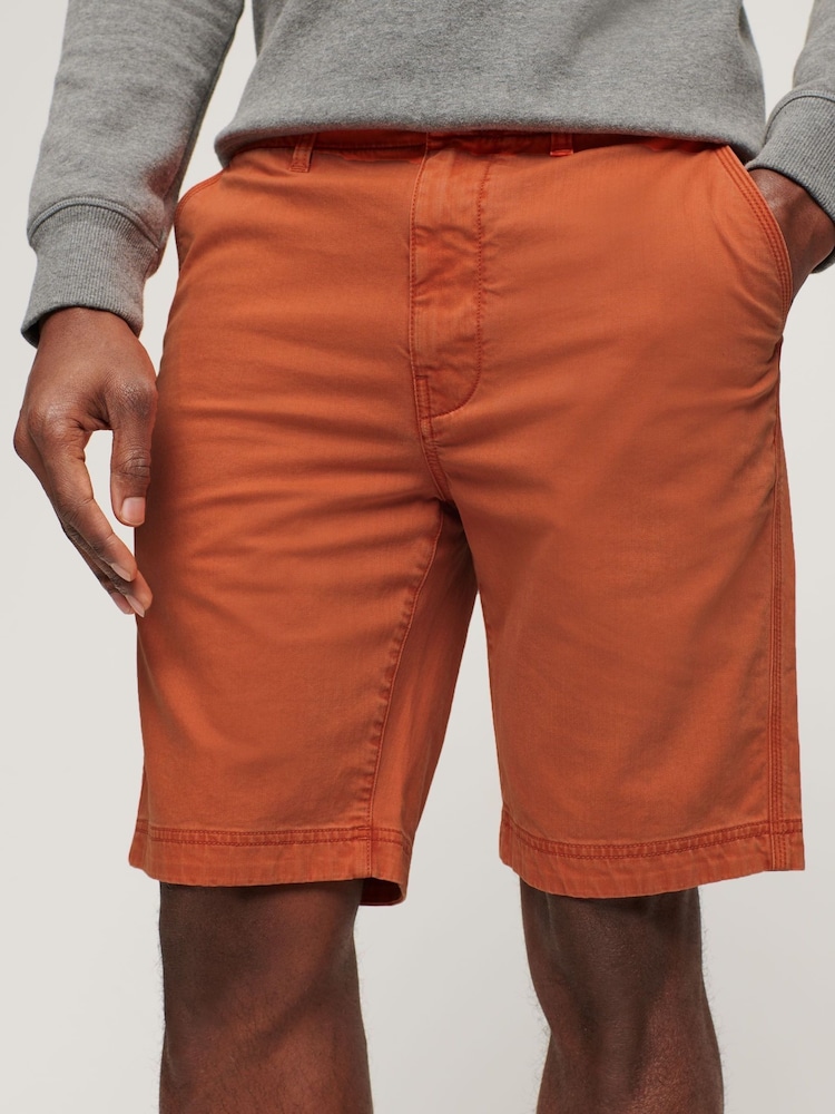 Superdry Orange Officer Chino Shorts - Image 1 of 4