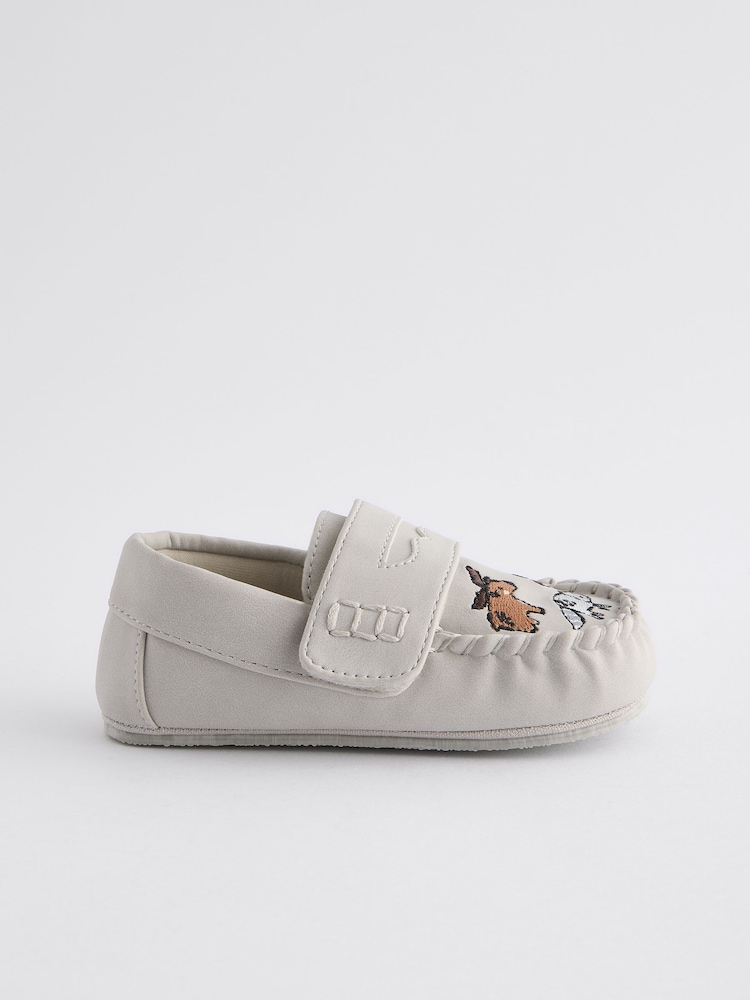 Blue Animal Mocassin Warm Lined Slippers - Image 2 of 5