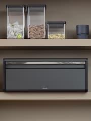 Brabantia Confident Grey Fall Front Bread Bin - Image 1 of 6