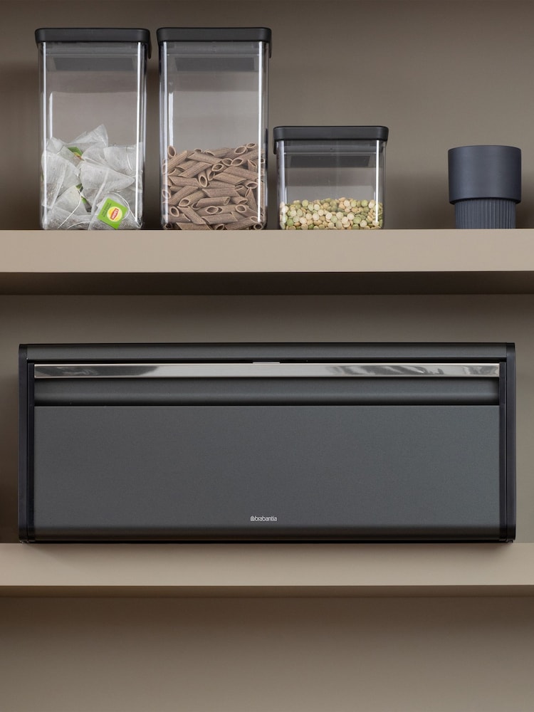 Brabantia Confident Grey Fall Front Bread Bin - Image 1 of 6