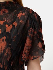 Jigsaw Shadow Floral Black Midi Dress - Image 5 of 6