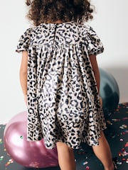 Animal Puff Sleeve Velvet Party Dress (3mths-10yrs) - Image 2 of 5