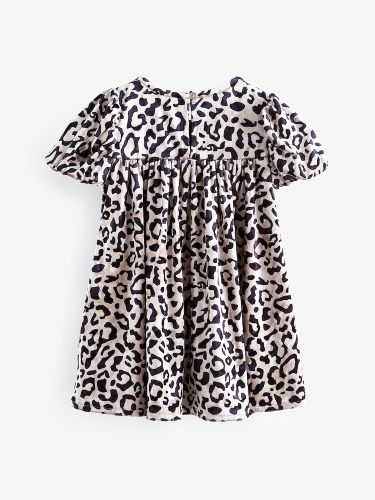 Animal Puff Sleeve Velvet Party Dress (3mths-10yrs) - Image 5 of 5